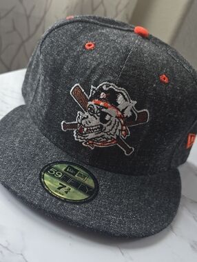 New Era Kids Black & Orange Tiger Pirate 59FIFTY Fitted Hat
